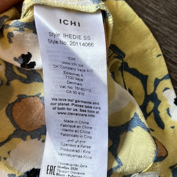 Flower design ICHI Shirt size 38 - Picture 5 of 5